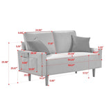ZUN Elegant Linen Sofa,Modern Sofa- Enhance Your Living Space with Timeless Sophistication W1036101842