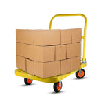 ZUN 1430 lb. Capacity Steel Push Hand Truck Heavy Duty Dolly Folding Foldable Moving Warehouse Platform W1626P144350