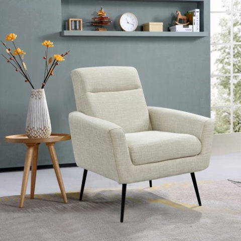 ZUN Mid Century Modern Upholstered Fabric Accent Chair, Living Room, Bedroom Leisure Single Sofa Chair W141781384