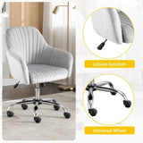 ZUN Accent chair Modern home office leisure chair with adjustable velvet height and adjustable casters W1521108569