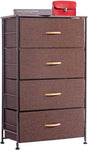 ZUN Fabric 4 Drawers Storage Organizer Unit Easy Assembly; Vertical Dresser Storage Tower for Closet; W2181P147468