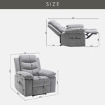 ZUN Power Recliner Chair with Adjustable Massage Function, Recliner Chair with
Heating System for Living W1998120245