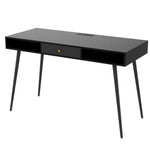 ZUN Mid Century Desk with USB Ports and Power Outlet, Modern Writing Study Desk with Drawers, 49624483