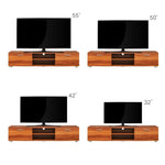 ZUN Walnut TV Stand for 70 Inch TV Stands, Media Console Entertainment Center Television Table, 2 W33128757