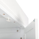 ZUN FCH Single Drawer Double Door Storage Cabinet White 56206735