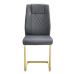 ZUN Modern dining chairs, restaurant chairs, and gold legged upholstered chairs made of artificial W1151107097