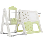 ZUN 6-in-1 Toddler Climber and Swing Set Kids Playground Climber Swing Playset with Tunnel, Climber, PP300100AAF