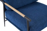 ZUN Leisure chair lounge chair velvet Blue color W1805106269
