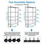 ZUN 5 Tier Shelf Wire Shelving Unit, NSF Heavy Duty Wire Shelf Metal Large Storage Shelves Height W155065924