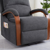 ZUN Power Lift Recliner Chair Sofa Electric Chair Message Chair Soft Fabric Grey W1669107707