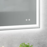 ZUN 48×36 inch LED-Lit bathroom mirror, wall mounted anti-fog memory Adjustable Brightness front and W1820120102