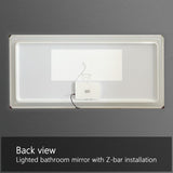 ZUN LED Bathroom Vanity Mirror with Light,60*28 inch, Anti Fog, Dimmable,Color Temper 5000K,Backlit + W1135P154209