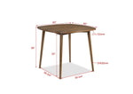 ZUN 1pc Mid-Century Modern Counter-Height Dining Table Square Brown Finish Solid Wood Wooden Dining Room B011140217