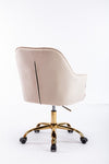 ZUN COOLMORE Velvet Swivel Shell Chair for Living Room ,Office chair , Modern Leisure Arm Chair Beige W39537647