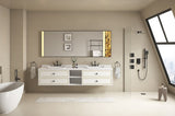 ZUN 84x 36Inch LED Mirror Bathroom Vanity Mirror with Back Light, Wall Mount Anti-Fog Memory Large W1272103489