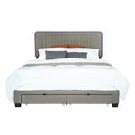 ZUN QUEEN SIZE UPHOLSTERED BED WITH ADJUSTABLE HEIGHT / MATTRESS 10 TO 14 INCHES / LED DESIGN WITH W1867121464