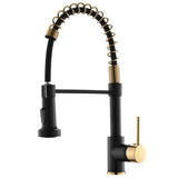 ZUN Commercial Kitchen Faucet with Pull Down Sprayer, Single Handle Single Lever Kitchen Sink Faucet W1932P156133