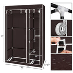 ZUN 67" Portable Clothes Closet Wardrobe with Non-woven Fabric and Hanging Rod Quick and Easy to 30086972