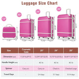ZUN Hardshell Luggage Sets 4 Pieces 20"+24"+28" Luggages and Cosmetic Case Spinner Suitcase with TSA PP315069AAH