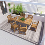 ZUN Patio Dining Chair with Armset Set of 2, HIPS Materialwith Imitation Wood Grain Wexture chair for W1209107725