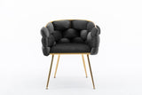 ZUN Luxury modern simple leisure velvet single sofa chair bedroom lazy person household dresser stool W117084965