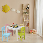 ZUN Children's Wooden Table And Chair Set Colorful 38884928