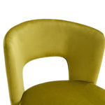 ZUN SET OF 2 Cloth armless Yellow Fashion fabric stool, Counter Height Modern Velvet backrest Fabric bar W2118P143549