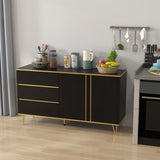 ZUN 3 Drawers and 2 Doors Light Luxury Sideboard Buffet Cabinet W1236P163997