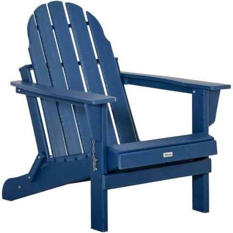 ZUN Folding Adirondack Chair, Faux Wood Patio & Fire Pit Chair, Weather Resistant HDPE for Deck, Outside W2225142495