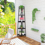 ZUN WTZ Corner Shelf 70 Inch Tall 5- Tier Industrial Corner Bookcase Corner Ladder Shelf Small 24351426