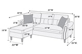 ZUN Paparika Red Color Polyfiber Reversible Sectional Sofa Set Chaise Pillows Plush Cushion Couch HS00F6449-ID-AHD