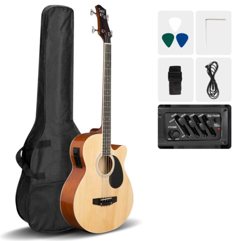 ZUN GMB101 4 string Electric Acoustic Bass Guitar w/ 4-Band Equalizer 78571840