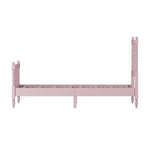 ZUN Twin Size Wood Platform Bed with Gourd Shaped Headboard and Footboard, Pink WF315645AAP