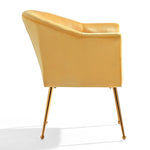 ZUN Velvet Accent Chair with Wood Frame, Modern Armchair Club Leisure Chair with Gold Metal Legs, Single W68058563