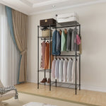 ZUN Closet Organizer Metal Garment Rack Portable Clothes Hanger Home Shelf 08720143