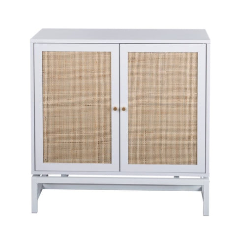 ZUN Natural rattan 2 door cabinet,with 1 Adjustable Inner Shelves,rattan,Accent Storage Cabinet 27085230
