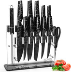 ZUN Knife Set by KOIOS, 16 Pcs Kitchen Knife Set, Sharp Stainless Steel Chef Knife Set with Acrylic 40174992