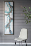 ZUN Set of 2 Elongated Modern Abstract Oil Painting,, Rectangle Framed Wall Art, 20" x 71" W2078130293