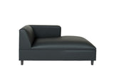ZUN Black Faux Leather Lounger, Modern Lounger for Living Room, Bedroom and Apartment with Solid Wood B124142418