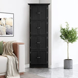 ZUN Tall Storage Cabinet with Doors and 4 Shelves for Living Room, Kitchen, Office, Bedroom, Bathroom, W1693111250
