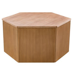 ZUN Fluted Hexagon Coffee Table B035129481