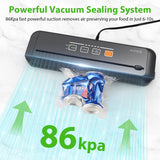 ZUN KOIOS Vacuum Sealer Machine, 86Kpa Automatic Vacuum Air Food Sealer with Built-in Cutter Starter 28803972
