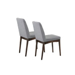 ZUN Grey Fabric Upholstered Dining Chair, Brown SR011805