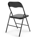 ZUN Folding and Stackable Chair Set, 5 Pack for Wedding, Picnic, Fishing and Camping, Black W2181P147707