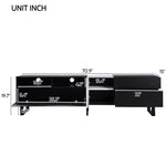 ZUN Modern TV Stand for 80'' TV Double Storage Space, Media Console Table, Entertainment Center WF303474AAB