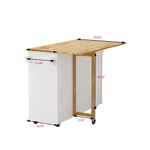 ZUN Kitchen Island Cart with 2 Door Cabinet and Three Drawers,43.31 Inch Width with Spice,Towel W75763043