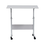 ZUN Removable P2 15MM Chipboard & Steel Side Table with Baffle White 11468954