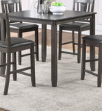 ZUN Grey Finish Dinette 5pc Set Kitchen Breakfast Counter height Dining Table w wooden Top Upholstered B01146569