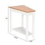ZUN [ x 60 x 61cm] Simple and Irregular Sofa Table Light Walnut Color White 82659050