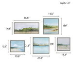 ZUN Abstract Landscape 5-piece Gallery Canvas Wall Art Set B03599420